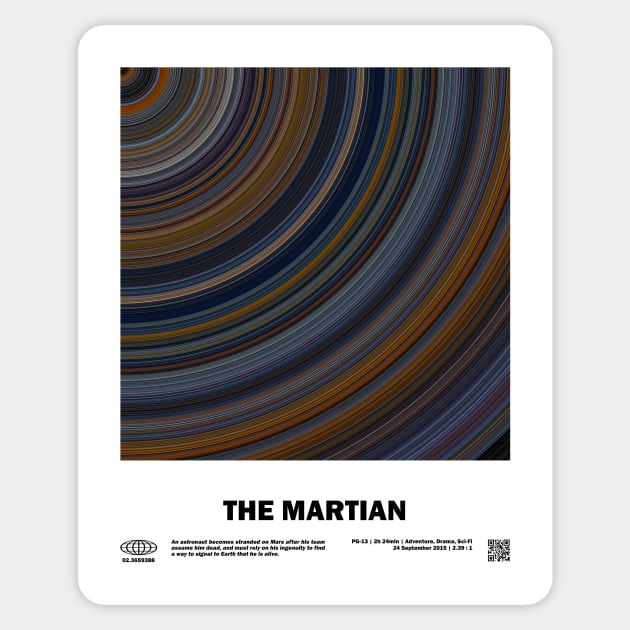 minimal_The Martian Abstract Circular Art Movie Sticker by silver-light